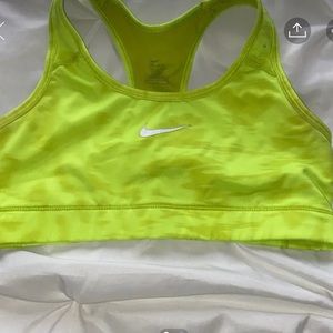 Neon Nike sports bra
